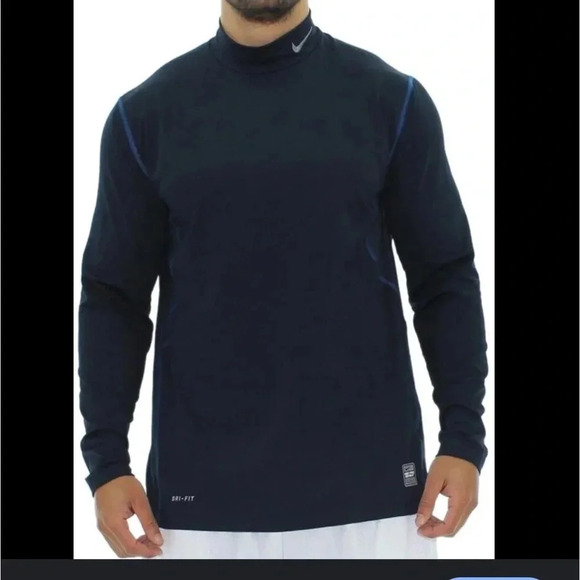 Nike Pro Combat Dri-Fit Navy with blue stitching men’s medium - Picture 1 of 11